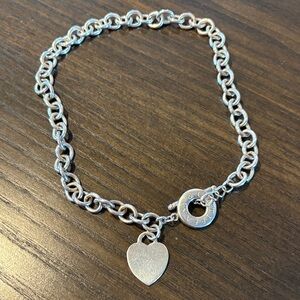 Tiffany & Co. Silver Heart Toggle Necklace